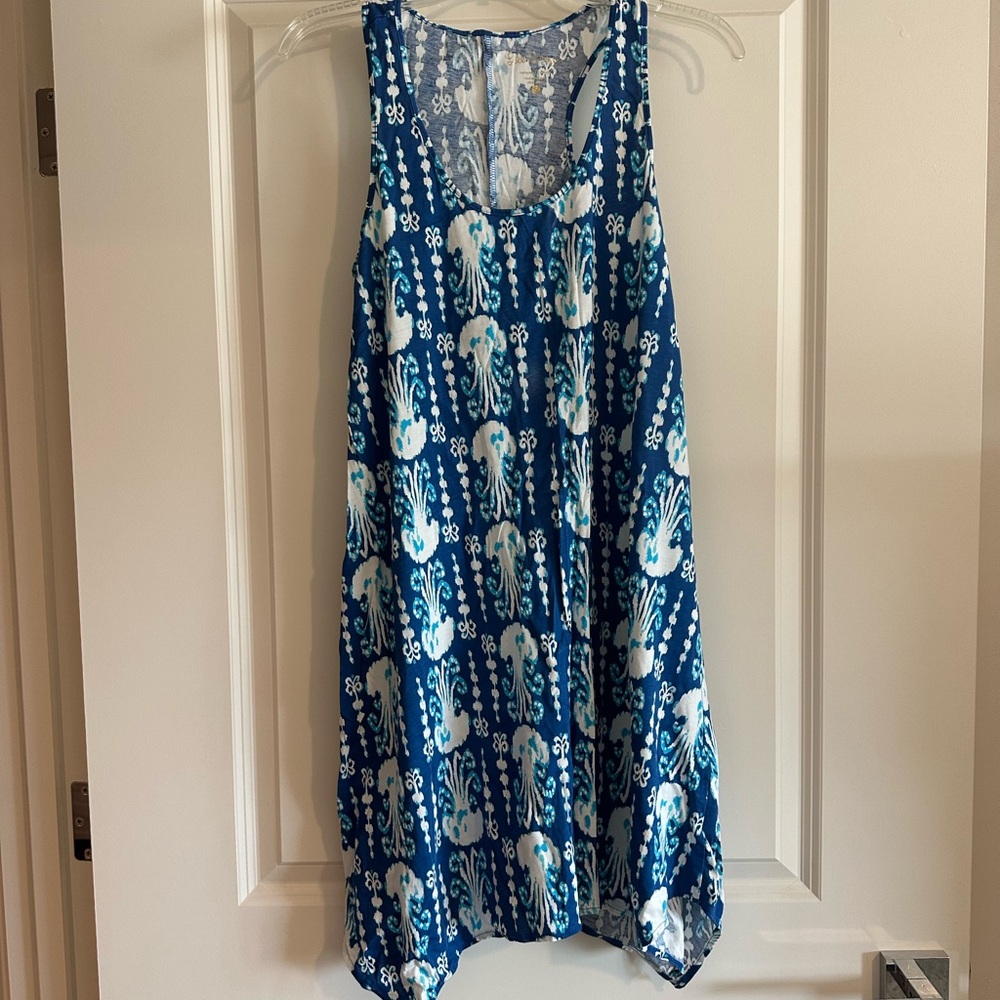 Lilly Pulitzer Blue and White Patterned Dress